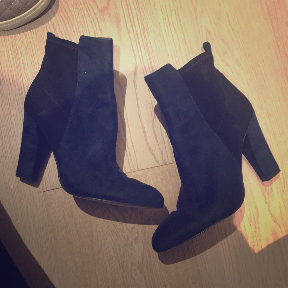 Navy ankle boots
